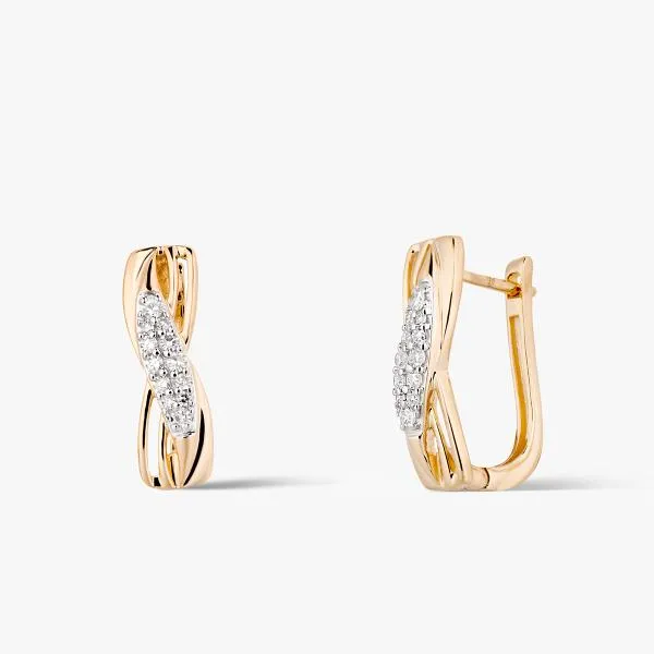 Kolczyki złote z diamentami W.KRUK