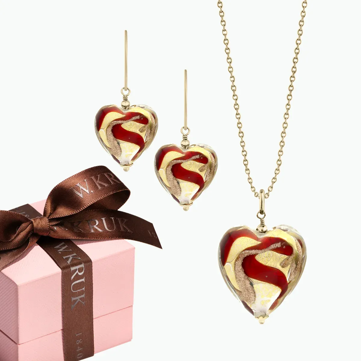 Komplet Murano Czerwony W.KRUK