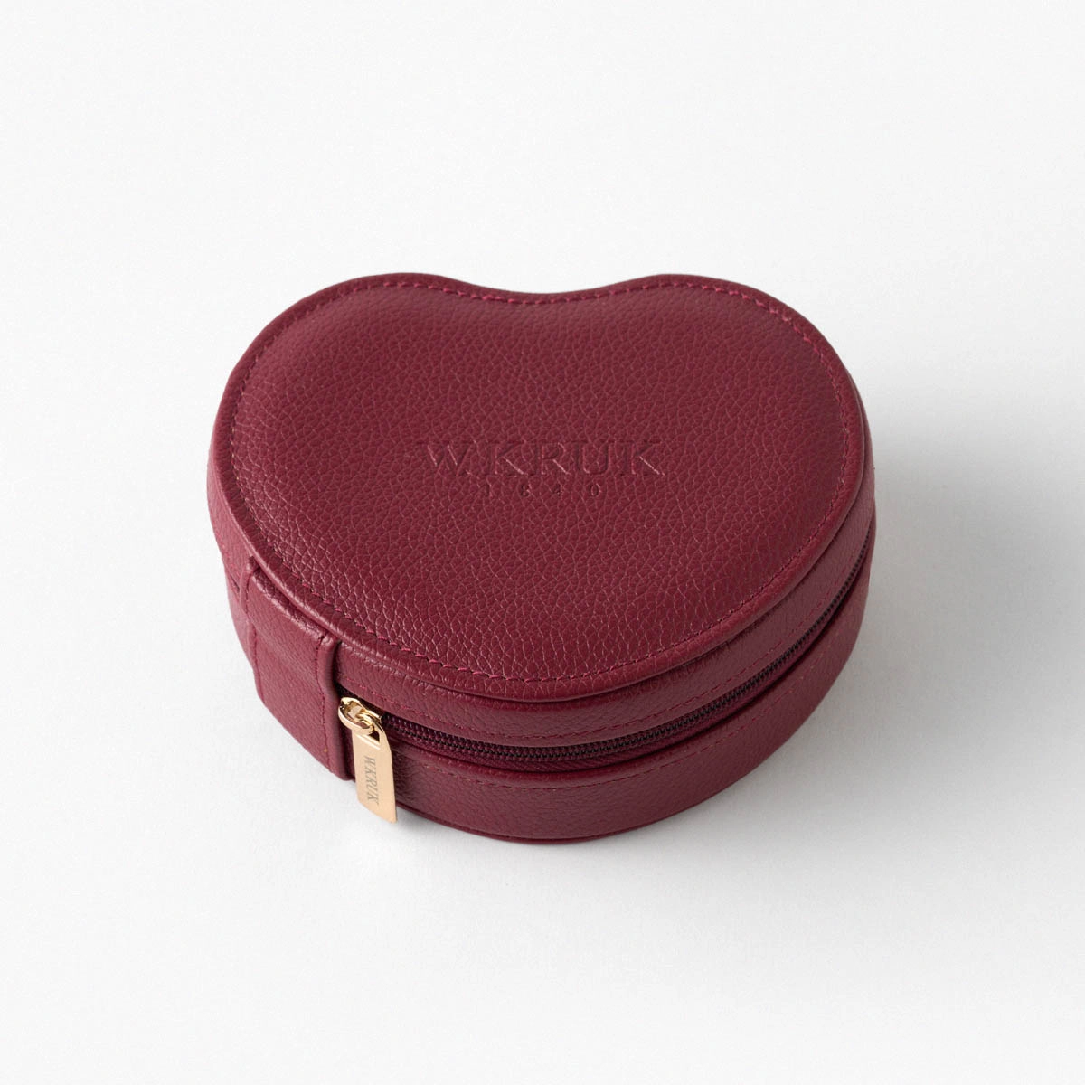 Szkatułka na biżuterię bordowe serce W.KRUK