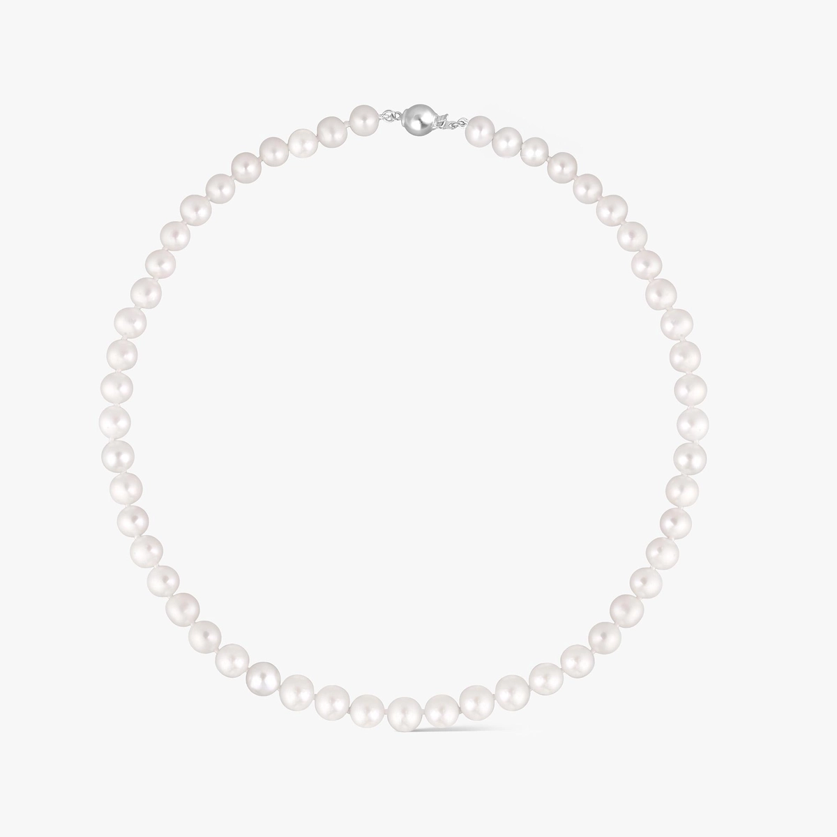 Naszyjnik srebrny z perłami W.KRUK