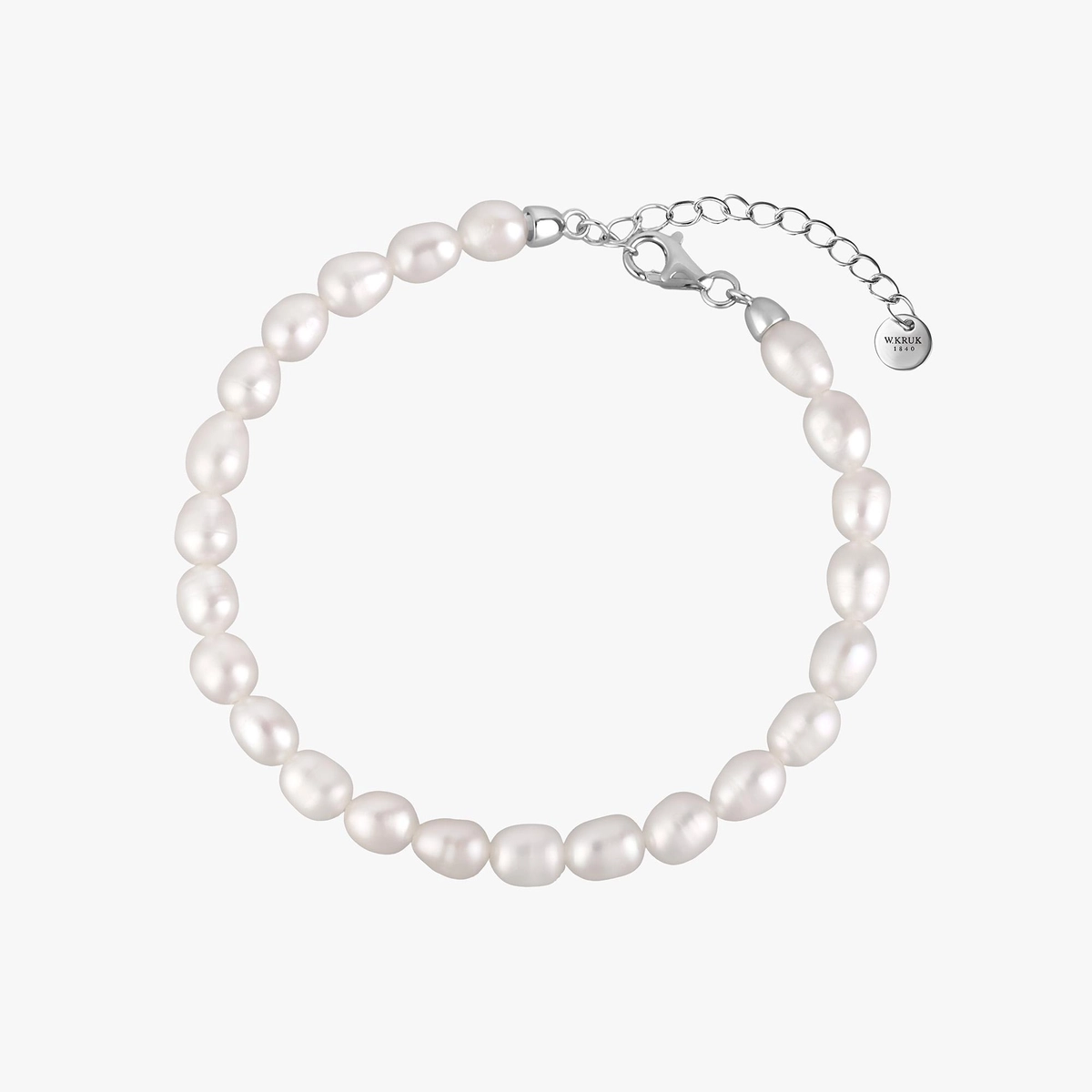 Bransoleta srebrna z perłami W.KRUK