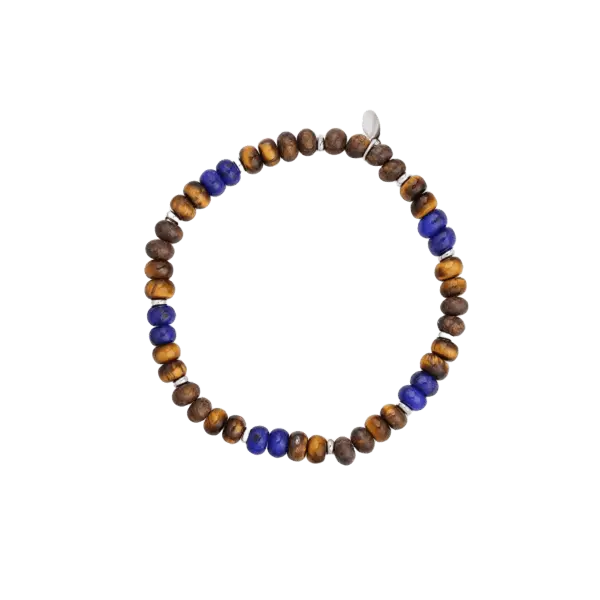 Bransoleta z tygrysim okiem i lapisem lazuli W.KRUK