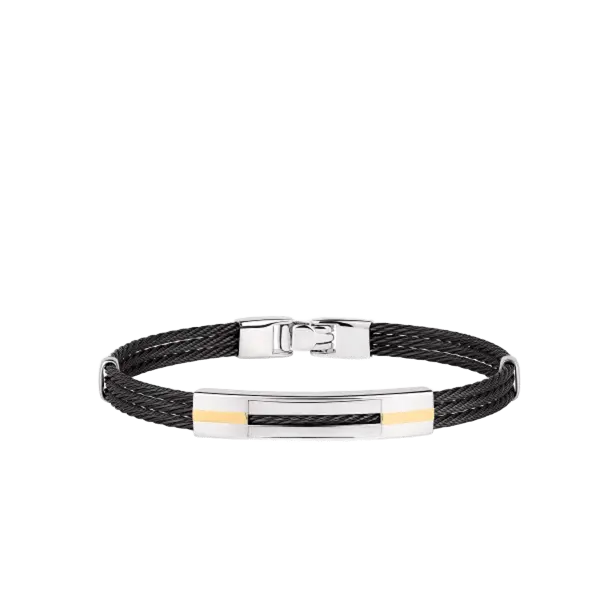 Bransoleta stal i złoto W.KRUK