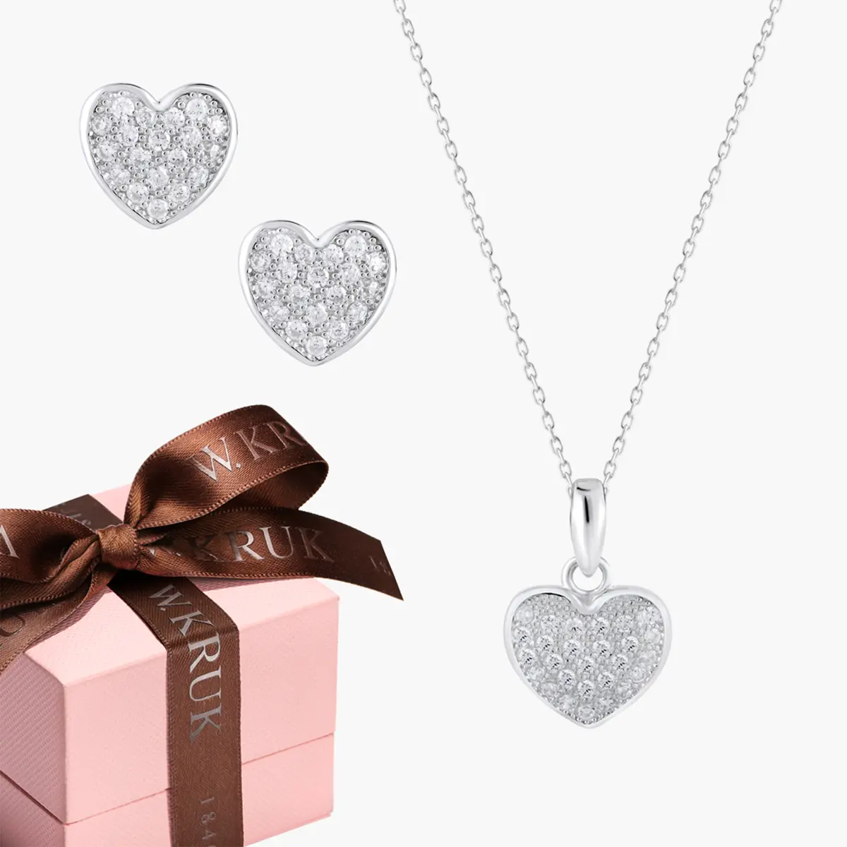 Komplet Serca z Blaskiem W.KRUK