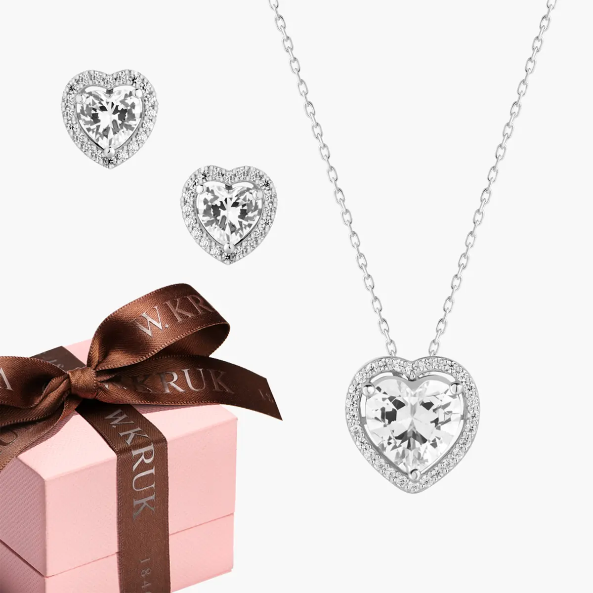 Komplet Błyszczące Serce W.KRUK