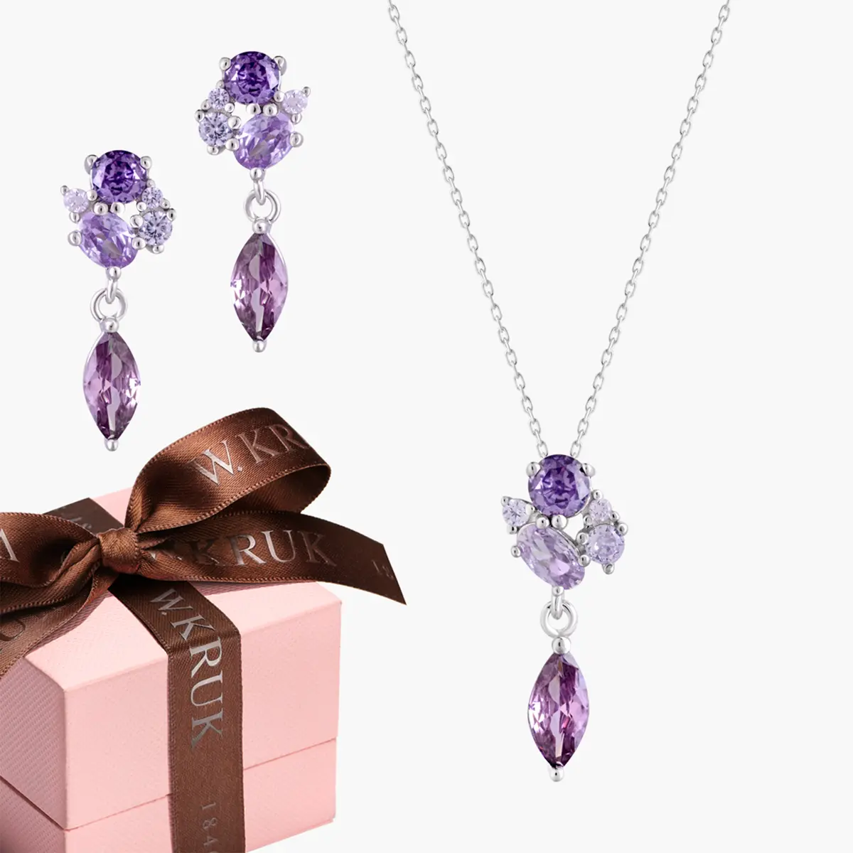 Komplet Fioletowy Ogród W.KRUK