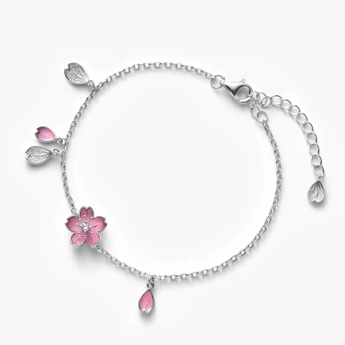 Bransoleta srebrna 
<br/> 
Kwiaty Nocy Wiśnia W.KRUK