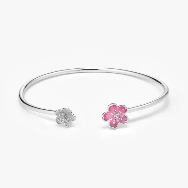 Bransoleta srebrna 
<br/> 
Kwiaty Nocy Wiśnia W.KRUK