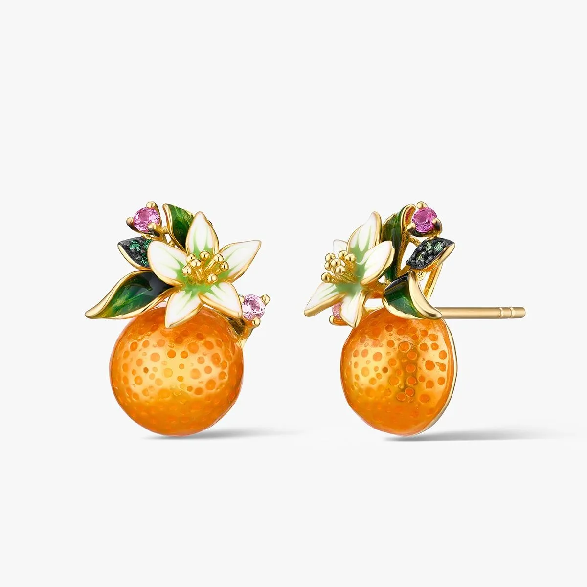 Kolczyki srebrne 
<br/> 
Kwiaty Nocy Cytrusy W.KRUK