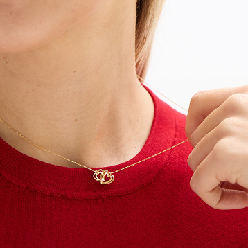 Naszyjnik złoty z diamentem laboratoryjnym 
<br/>
Czułość W.KRUK