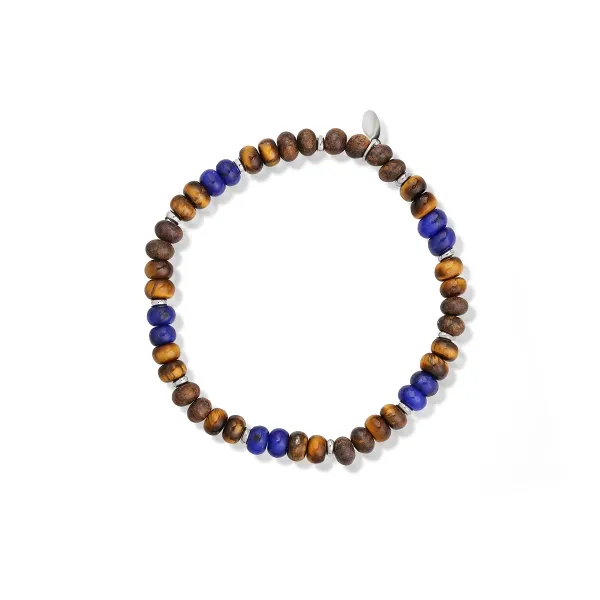 Bransoleta z tygrysim okiem i lapisem lazuli W.KRUK