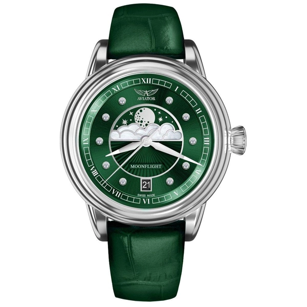 ZEGAREK AVIATOR DOUGLAS MOONFLIGHT DIAMOND POLISH EDITION