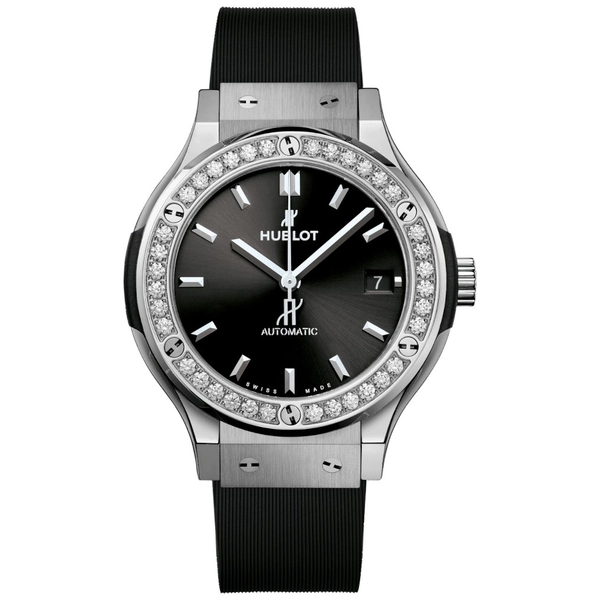 ZEGAREK HUBLOT CLASSIC FUSION TITANIUM DIAMONDS