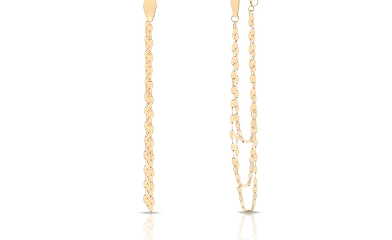 Kolczyki złote wiszące stylizacje