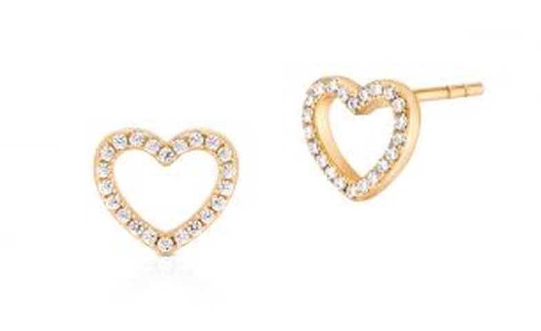 Złota i srebrna biżuteria z sercem