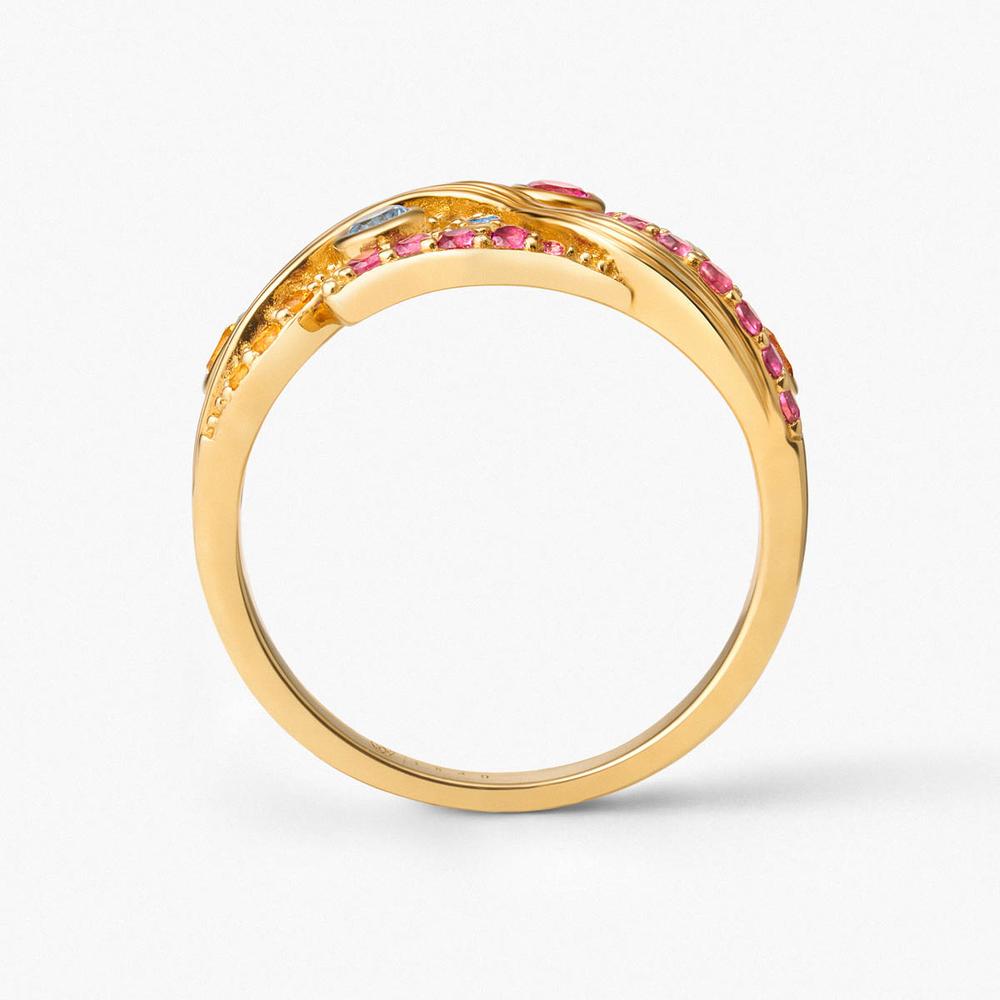 希少 ozwrt gold silver set 39770-2-pierscionek-