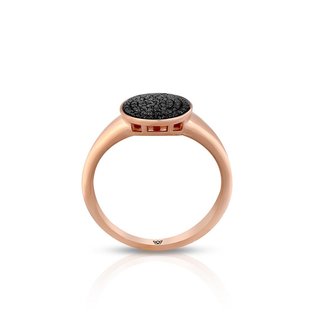 Y u n 様 Pierścionek złoty z czarnymi diamentami – ZPA/PB+504R – W.KRUK