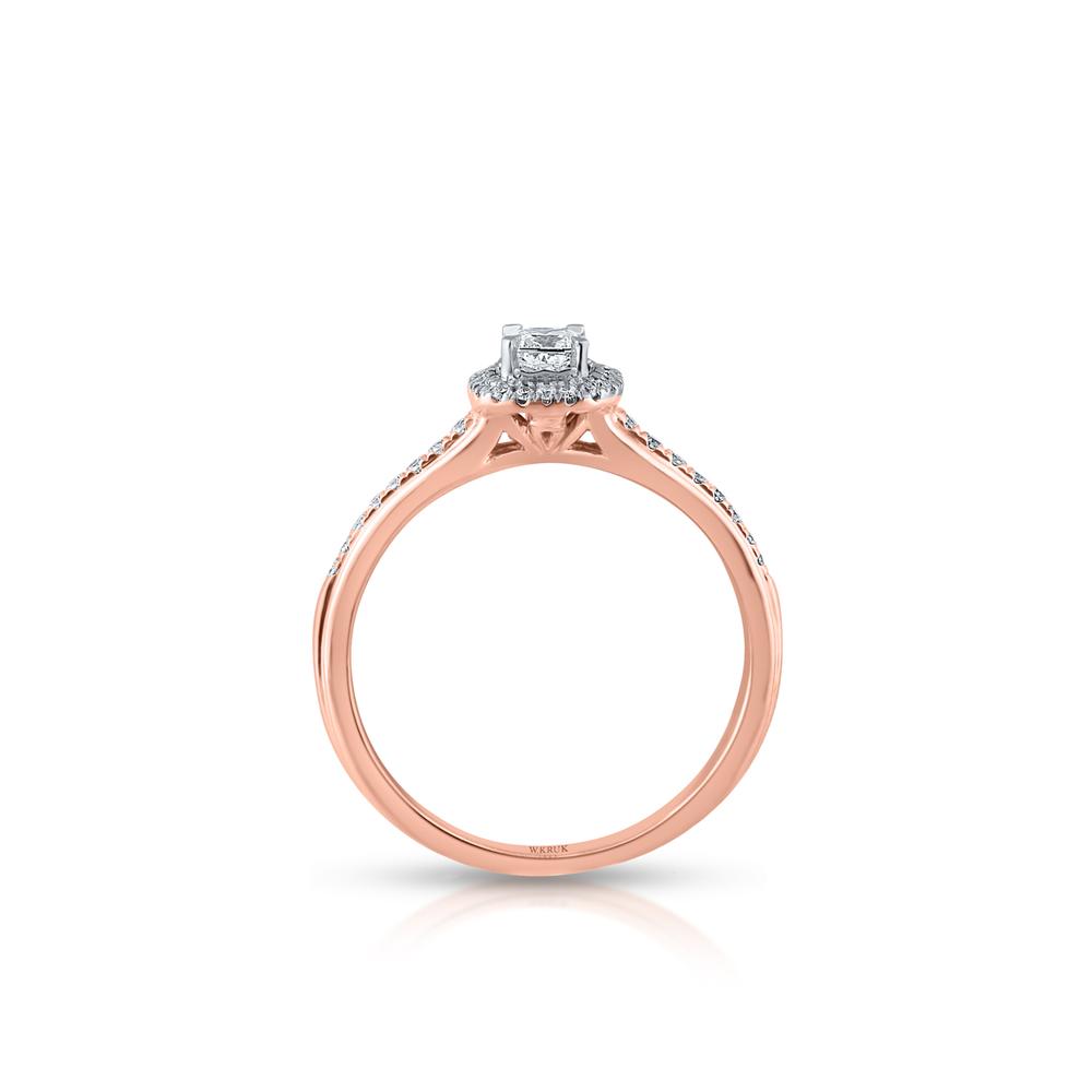 Pierścionek różowe złoto z diamentami – ZCG/P+1052K – W.KRUK