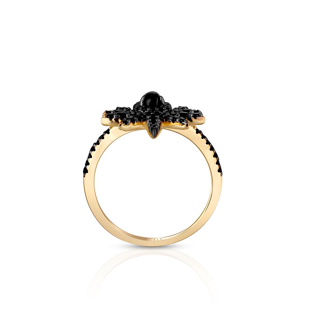 Pierścionek srebrny z czarnymi cyrkoniami – SHX/PS166Z – W.KRUK