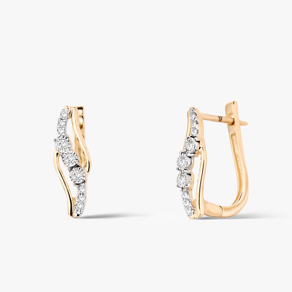 Kolczyki złote z diamentami – ZPA/KB+952K – W.KRUK