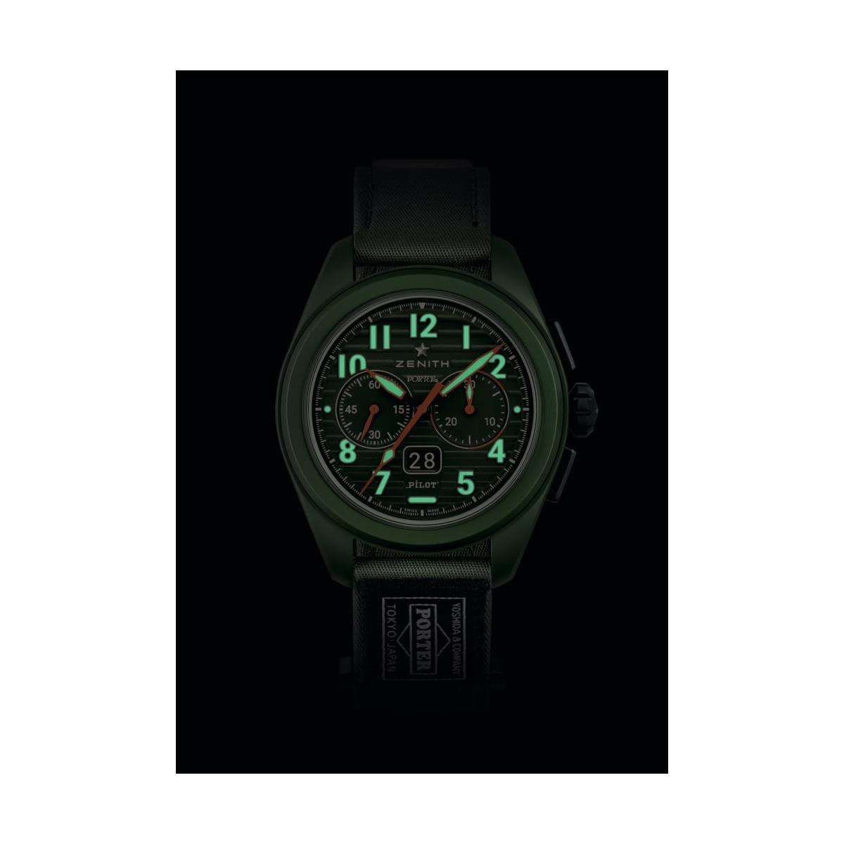 ZEGAREK ZENITH PILOT BIG DATE FLYBACK PORTER