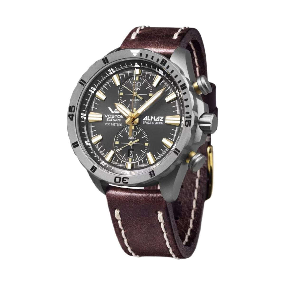 ZEGAREK VOSTOK EUROPE ALMAZ SPACE STATION CHRONO TITAN