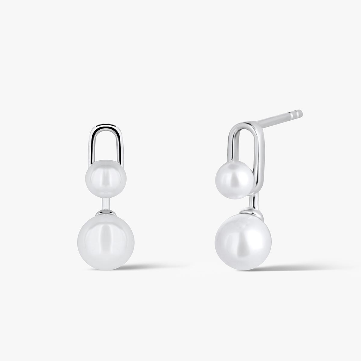 Kolczyki srebrne z perłami