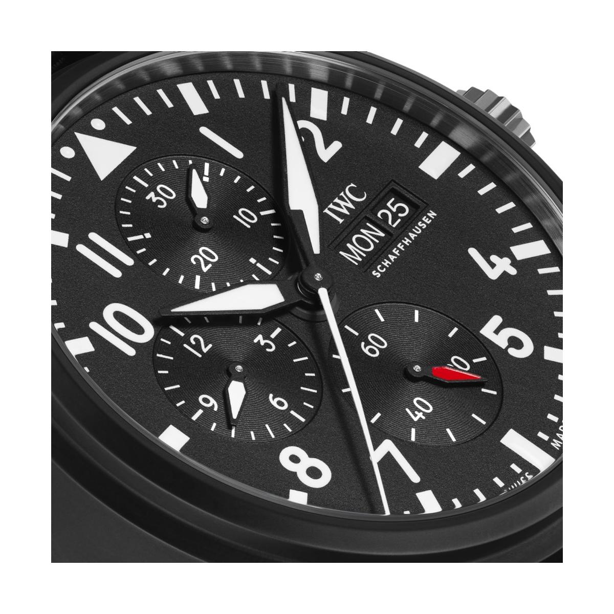 ZEGAREK IWC SCHAFFHAUSEN PILOT''S AUTOMATIC CHRONOGRAPH TOP GUN