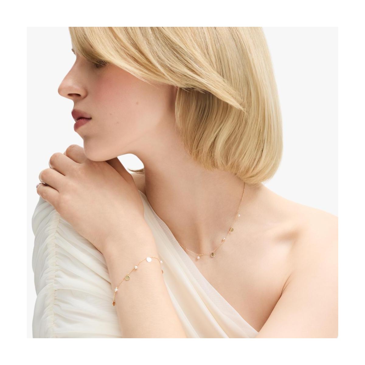 Bransoleta złota z perłami