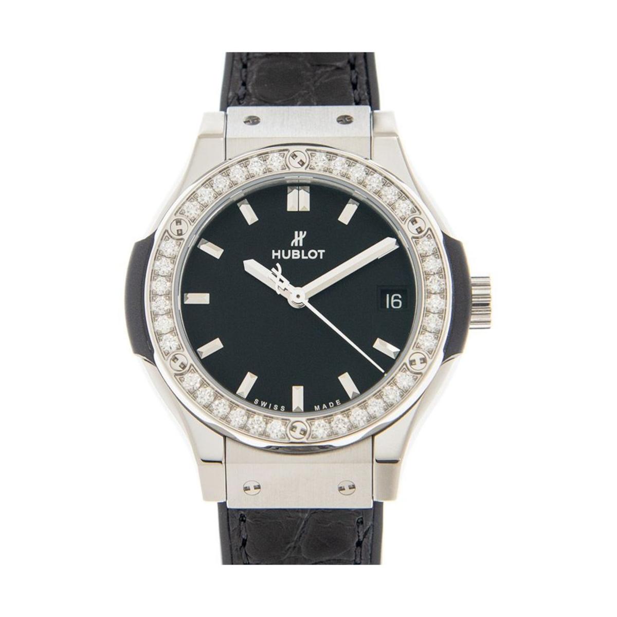 ZEGAREK HUBLOT CLASSIC FUSION TITANIUM DIAMONDS