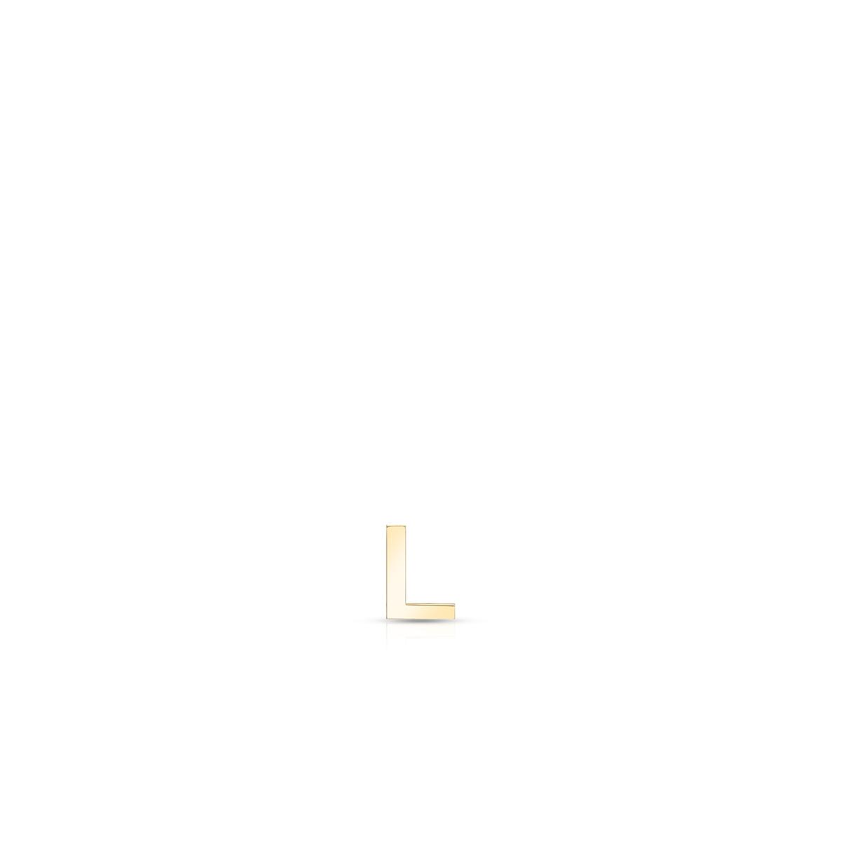 Kolczyk złoty literka L