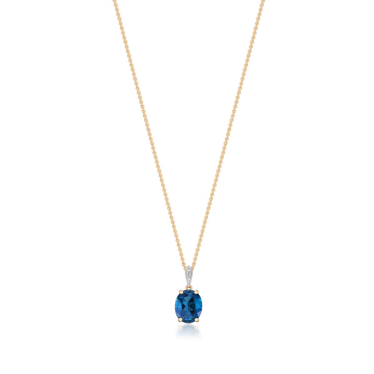 Wisiorek z topazem London blue