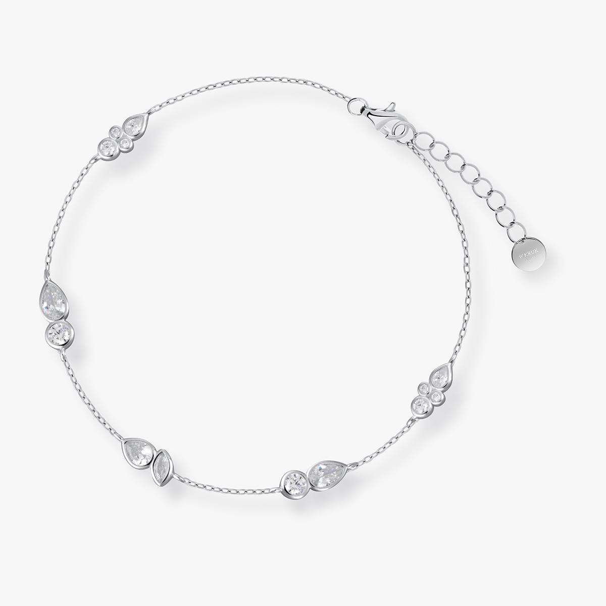 Bransoleta srebrna z cyrkoniami