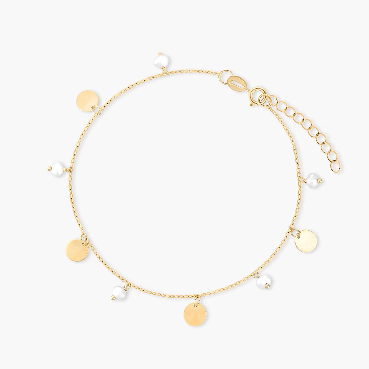 Bransoleta złota z perłami