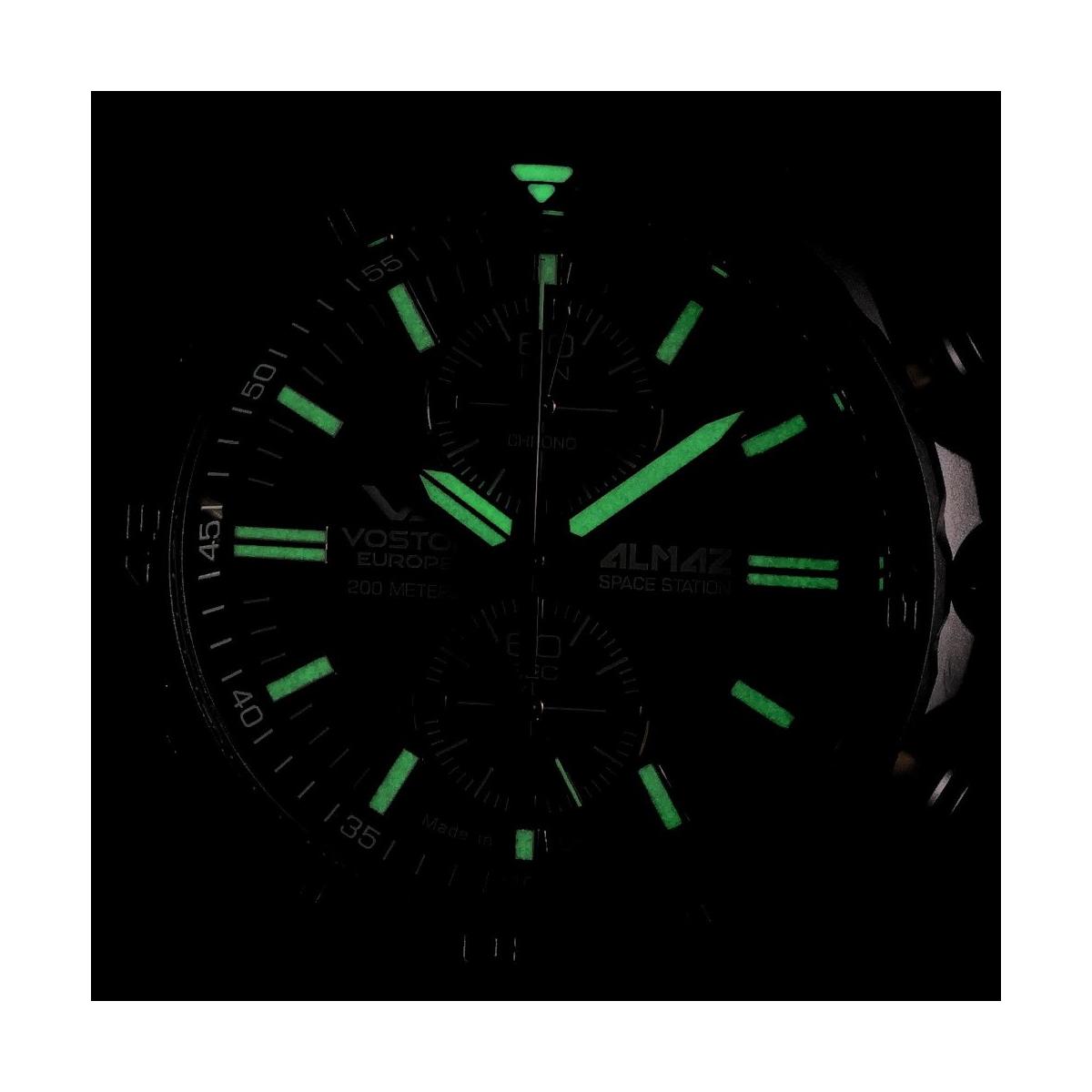ZEGAREK VOSTOK EUROPE ALMAZ SPACE STATION CHRONO TITAN