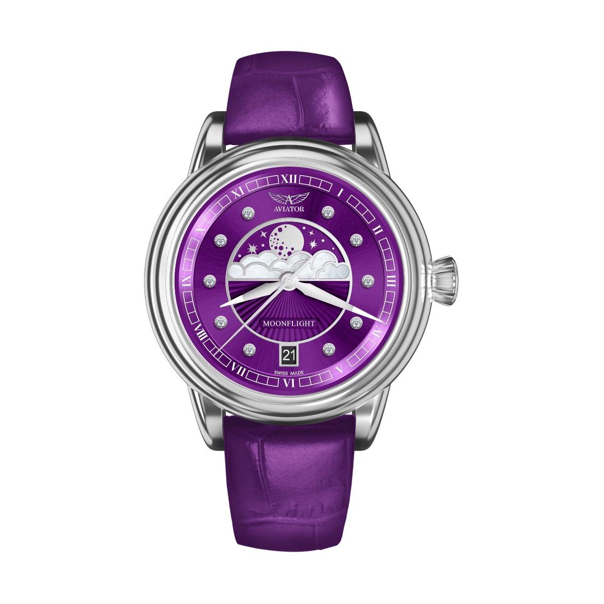 ZEGAREK AVIATOR DOUGLAS MOONFLIGHT DIAMOND EDITION