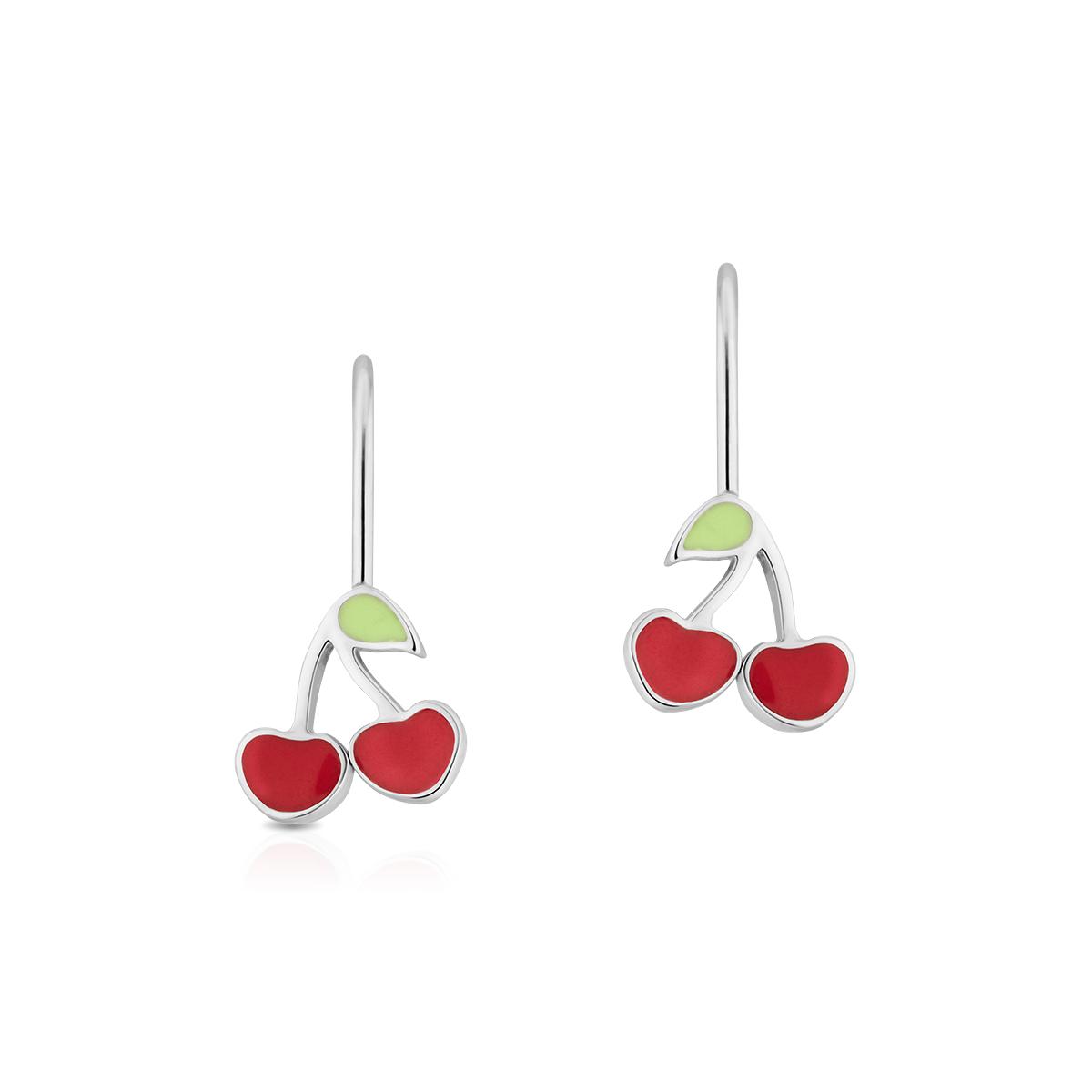 Kolczyki srebrne cherry