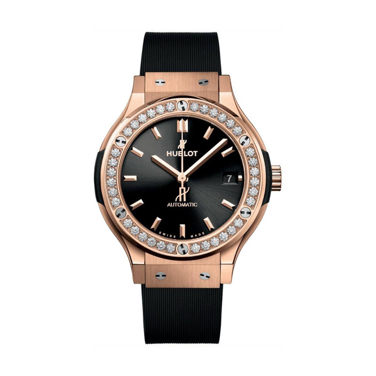 ZEGAREK HUBLOT CLASSIC FUSION KING GOLD DIAMONDS