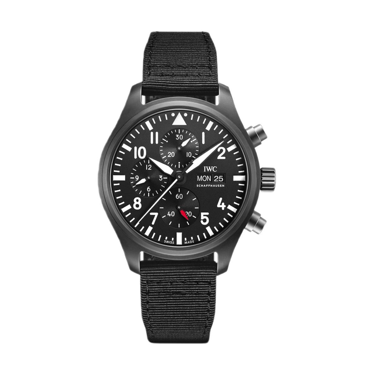 ZEGAREK IWC SCHAFFHAUSEN PILOT''S AUTOMATIC CHRONOGRAPH TOP GUN