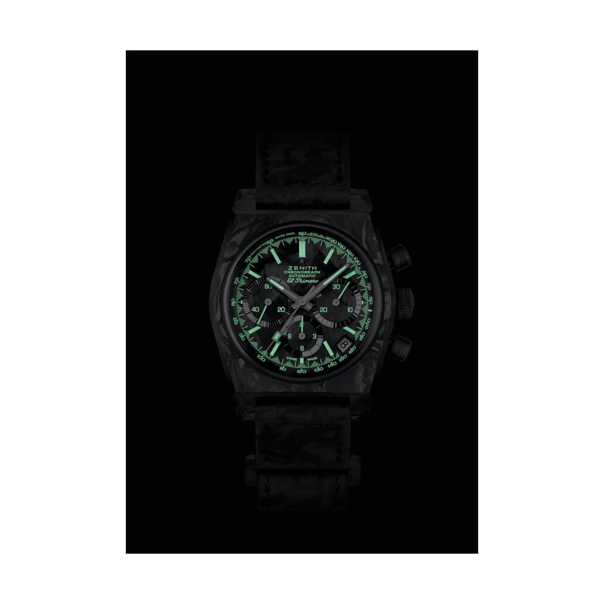 ZEGAREK ZENITH CHRONOMASTER REVIVAL COVER GIRL CARBON LIMITED EDITION