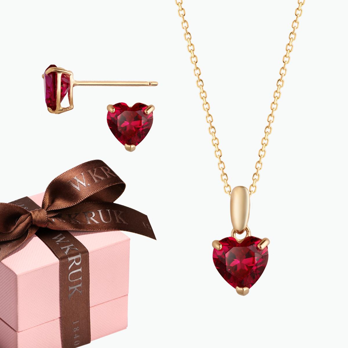 KOMPLET RUBINOWE SERCA