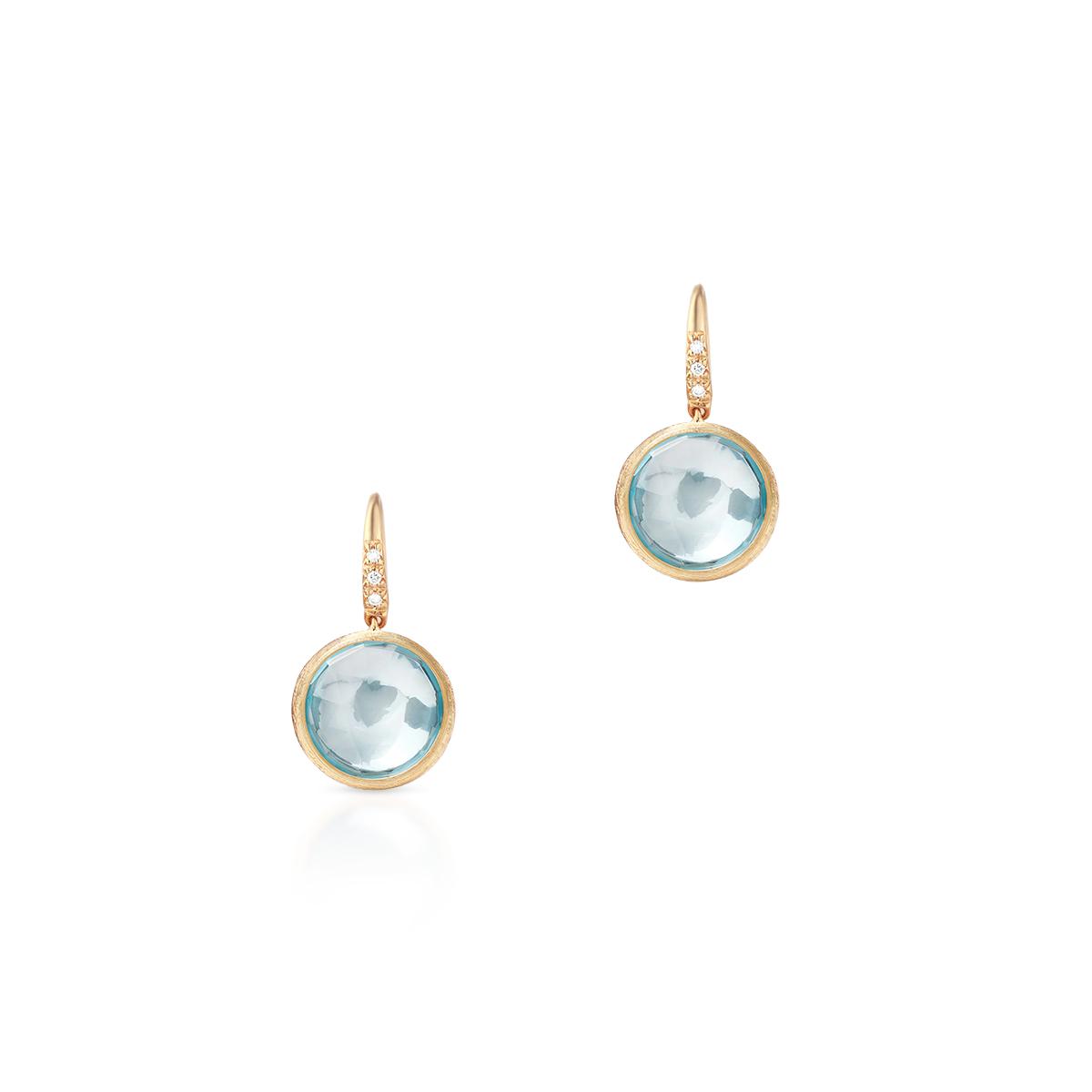 Kolczyki złote blue topaz i brylanty MARCO BICEGO