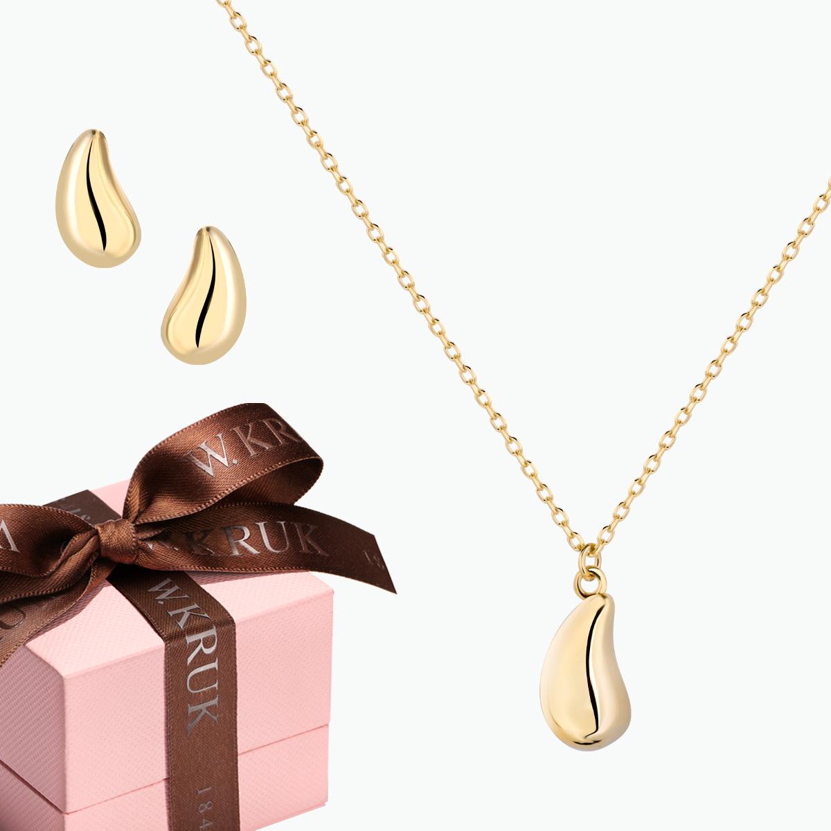 KOMPLET ZŁOTA ŁEZKA