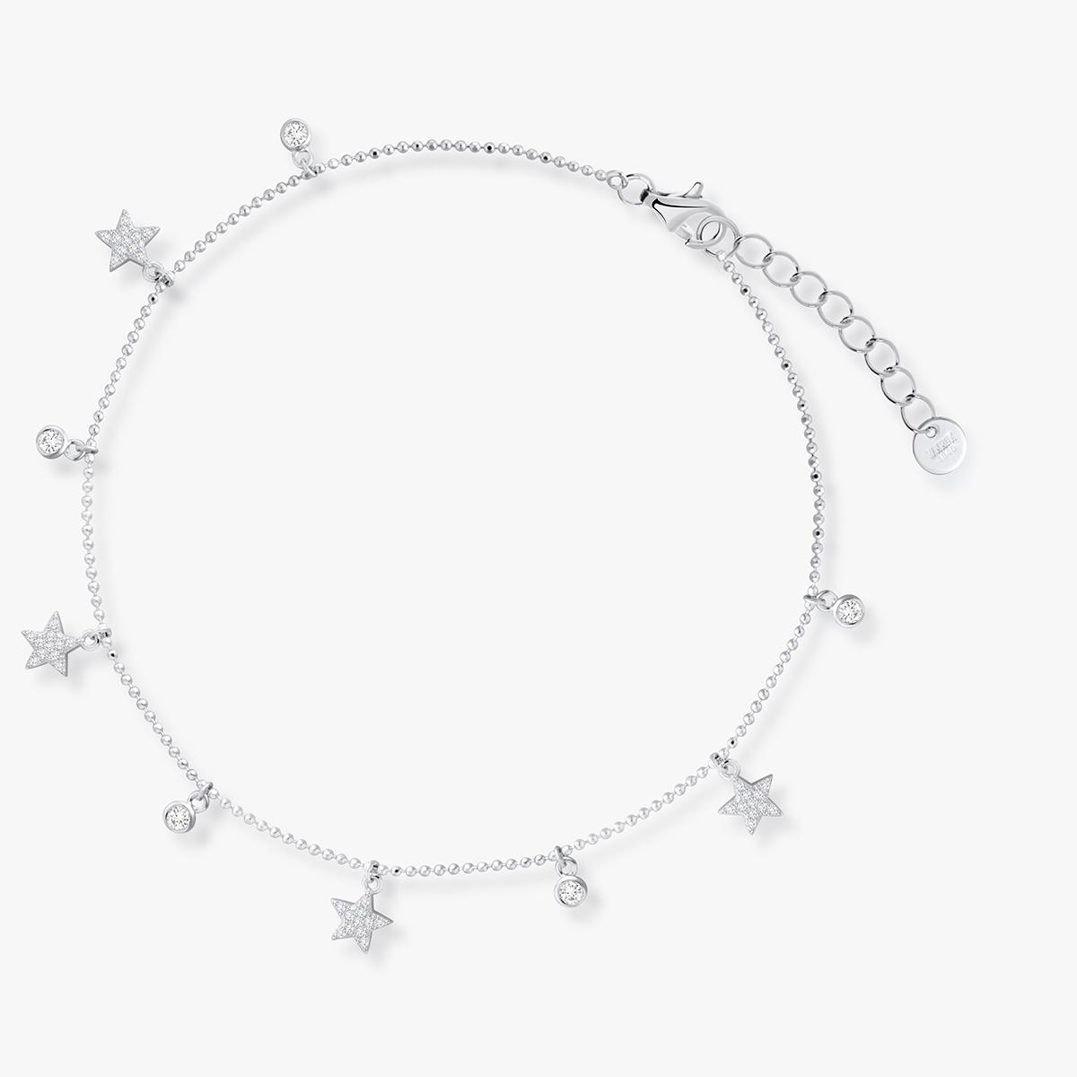 Bransoleta srebrna na nogę