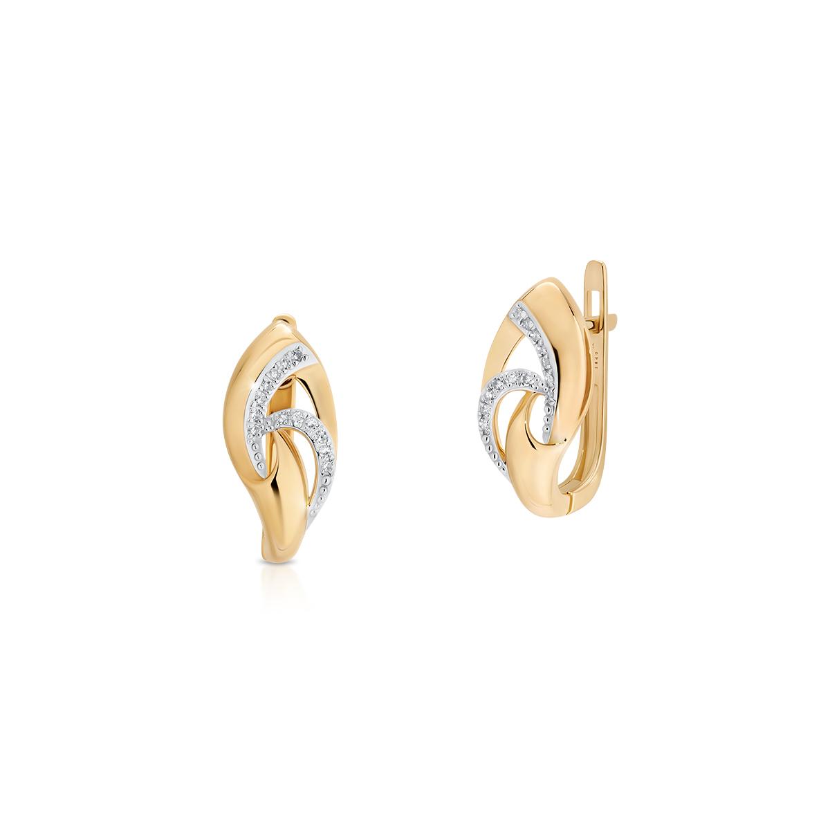 Kolczyki złote z diamentami