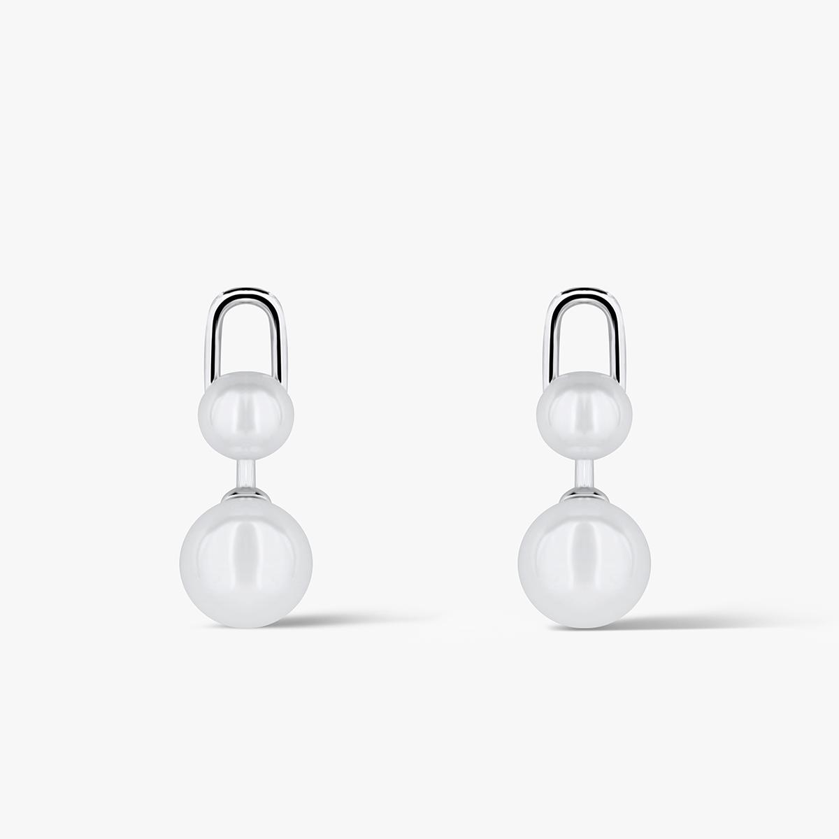 Kolczyki srebrne z perłami