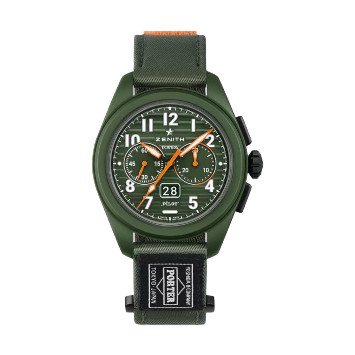 ZEGAREK ZENITH PILOT BIG DATE FLYBACK PORTER