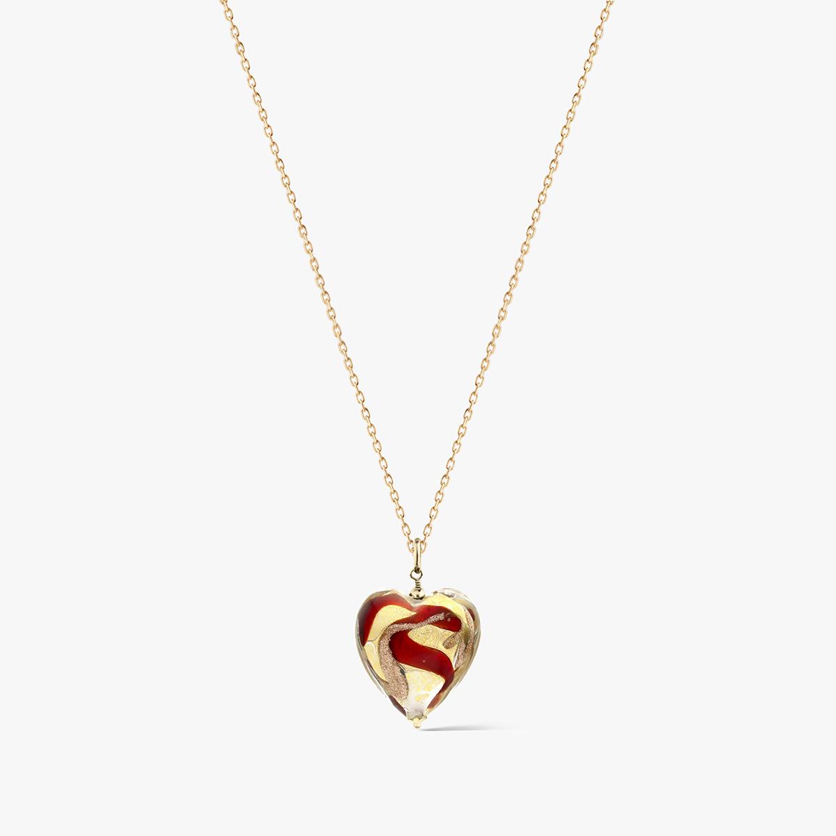 KOMPLET MURANO CZERWONY