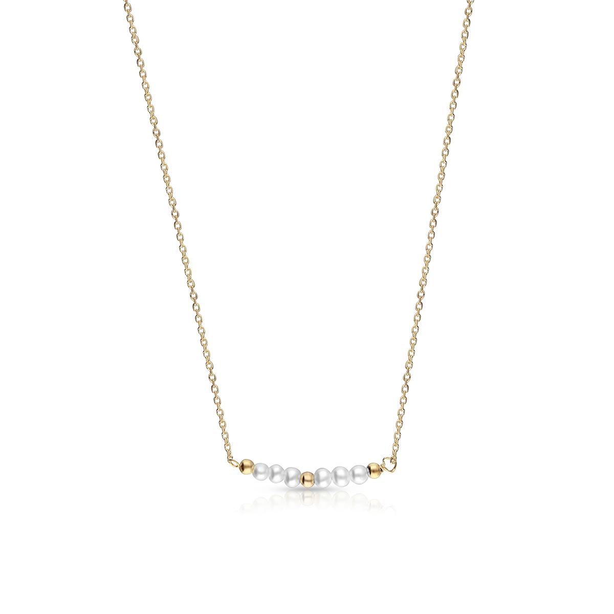 Naszyjnik złoty z perłami