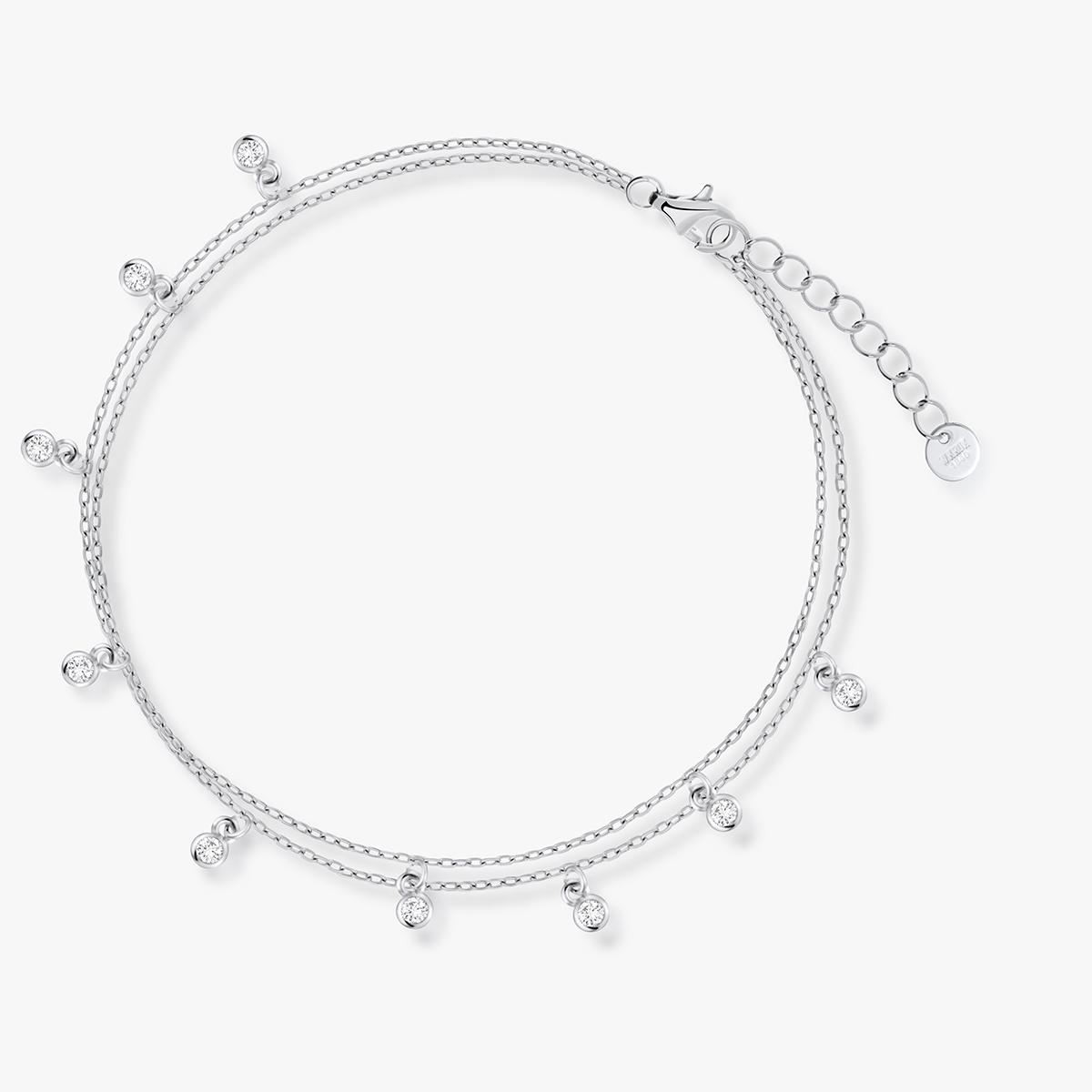 Bransoleta srebrna na nogę